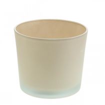 Prodotto Vaso da fiori in vetro fioriera beige in vetro Ø14,5 cm H12,5 cm