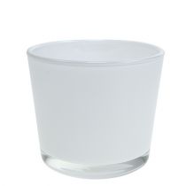 Prodotto Vaso da fiori in vetro bianco Ø10cm H8.5cm
