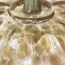 Prodotto Decorazione da tavolo a forma di zucca in vetro, zucca autunnale in vetro e metallo H14cm, 2 pezzi