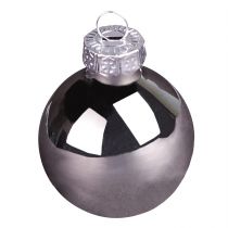 Prodotto Albero di palline di vetro Natale argento albicocca Ø4cm 24 pz