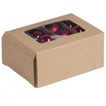 Prodotto Palline di vetro natalizie in mix bordolese Ø3cm 22 pz