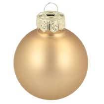 Prodotto Palline di vetro Palline di Natale in vetro oro rosa Ø4cm 24 pz