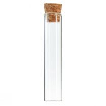Prodotto Provetta tubi di vetro decorativi mini vasi in sughero H13cm 24 pz
