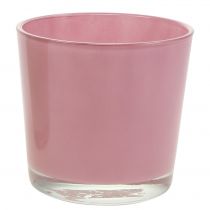 Vaso di vetro Ø11,5cm H10,8cm rosa antico