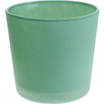 Prodotto Vaso di fiori in vetro vaso di vetro verde fioriera Ø11,5 cm H11 cm