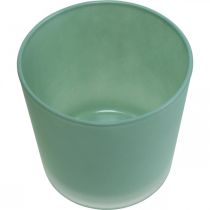 Prodotto Vaso di fiori in vetro vaso di vetro verde fioriera Ø11,5 cm H11 cm