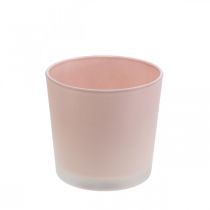Fioriera in vetro vaso in vetro rosa Ø11,5 cm H11 cm