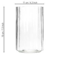 Prodotto Vaso con struttura a strisce unica, design moderno, 19 cm