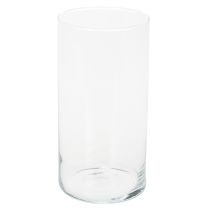 Prodotto Vaso alto in vetro, semplice cilindro in vetro utilizzabile come vaso per fiori o oggetto decorativo, 20 cm