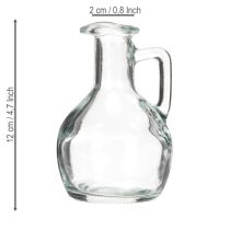 Prodotto Mini vaso/brocca per l'acqua con manico per il tavolo da pranzo di casa, decorativo e funzionale, 12 cm, 6 pezzi