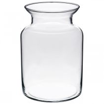 Prodotto Vaso per fiori in vetro largo trasparente Ø12cm H20cm