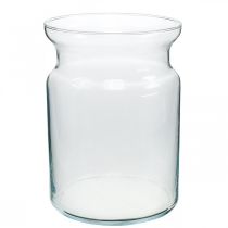 Vaso in vetro trasparente vaso decorativo lanterna in vetro vaso di fiori Ø18cm H25cm