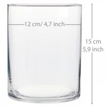 Vaso in vetro Ø12cm H15cm