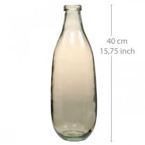 Vaso in vetro marrone grande vaso da terra o da tavola in vetro Ø15cm H40cm