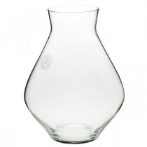 Vaso per fiori in vetro vaso a bulbo in vetro trasparente vaso decorativo Ø20cm H25cm