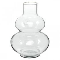 Prodotto Vaso di vetro vaso di fiori rotondo vaso decorativo in vetro trasparente Ø16cm H23cm