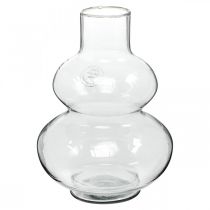 Prodotto Vaso di vetro vaso di fiori rotondo vaso decorativo in vetro trasparente Ø16cm H23cm