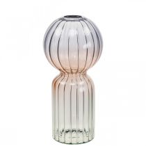 Prodotto Vaso in vetro Deco Vaso Blu Marrone Trasparente Mini Vaso Ø8cm H17cm