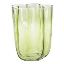 Prodotto Vaso in vetro vaso verde vaso decorativo per fiori Ø15cm H20cm