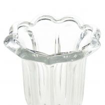 Prodotto Vaso in vetro con piede vaso da fiori in vetro Ø13,5 cm H22 cm