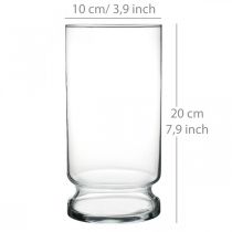 Vaso cilindro in vetro trasparente Ø10cm H20cm