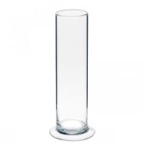 Prodotto Vaso in vetro con piede Trasparente Ø6cm H25cm