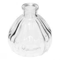 Vasi in vetro mini vasi vetro bulboso trasparente 8,5x9,5 cm 6 pz