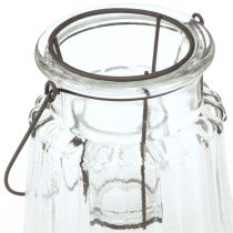 Prodotto Lanterna in vetro lanterna con manico in vetro trasparente Ø14cm H18cm