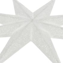 Prodotto Stella glitterata bianca 10 cm 12 pz