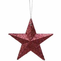 Prodotto Stella glitter rosa mix 9,5/5 cm 18 pz