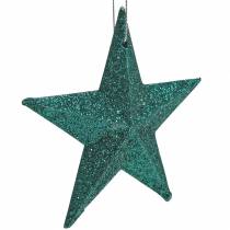 Prodotto Set stelle glitterate grucce decorative e decorazioni sparse smeraldo, verde chiaro 9 cm/5 cm 18 pezzi