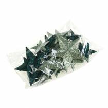 Prodotto Set stelle glitterate grucce decorative e decorazioni sparse smeraldo, verde chiaro 9 cm/5 cm 18 pezzi