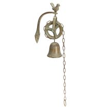 Prodotto Decorazione da parete a forma di campana in metallo con supporto, patina antica H58cm