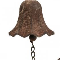 Campana decorativa campana in metallo antico decorazione in metallo effetto ruggine H53cm