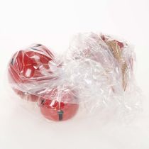 Prodotto Campanellini decorativi in metallo rosso, set da 3, 14/12/8 cm