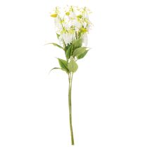 Prodotto Fiore artificiale Gloriosa, bianco e giallo, elegante ramo fiorito decorativo, 80 cm, 3 pezzi