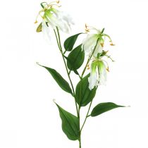 Prodotto Giglio artificiale, decorazione floreale, pianta artificiale, fiore di seta bianco L82cm 3 pezzi