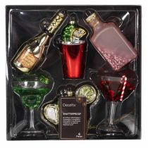 Prodotto Mini decorazioni per cocktail da appendere all'albero di Natale, 14 cm, 6 pezzi