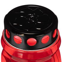 Prodotto Candela funeraria rossa, coperchio nero, candela commemorativa 4 giorni 23 cm