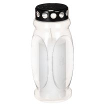 Prodotto Lanterna portacandele a forma di tomba con coperchio nero, 23 cm