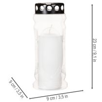 Prodotto Lanterna portacandele a forma di tomba con coperchio nero, 23 cm