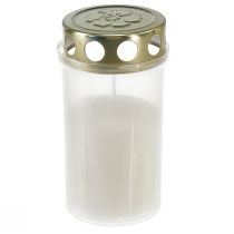 Prodotto Candele gravi oro bianco Ø5,5 cm H11,5 cm 24 ore 12 pz