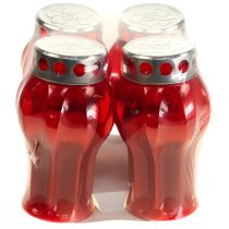 Prodotto Candele gravi luci rosse da lutto luci commemorative Ø10cm H18cm 4 pz