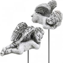 Spina decorativa decorazione tomba angelo tomba angelo su bastone 6 cm 4 pezzi