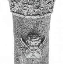 Ornamenti tombali Fiori in lutto Vaso tombale con angelo L29,5cm