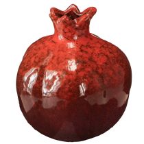 Prodotto Vaso decorativo melograno in ceramica rosso marrone Ø10,5cm H12cm