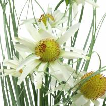 Prodotto Erba con echinacea artificiale in un vaso bianco 56 cm