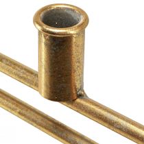 Prodotto Portacandele a bastone grande in un anello di metallo oro antico H77 cm Per 4 candele