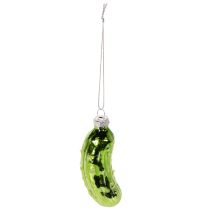 Prodotto Cetriolino di Natale in vetro, decorazione per albero di Natale da appendere, 7 cm, 4 pezzi