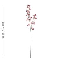 Prodotto Gypsophila artificiale, ali di bambino, Bordeaux, 106 cm, 2 pezzi